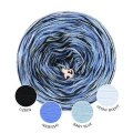 KOKONEK_Melanż Soft R215 - Czerń/niebieski/baby blue/jasny błękit / 4 nitki / 375 m / 100 g - GOTOWY
