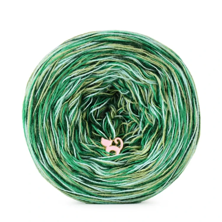KOKONEK_Melanż Soft R211 - Matcha/butelkowa zieleń/mięta/absynt / 4 nitki / 375 m / 100 g - GOTOWY