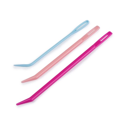 Igły zakrzywione do wełny / plastik / mix / 3 szt / 020997