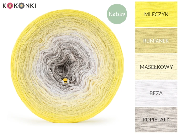 KOKONEK Nature NT118 Stokrotka - Mleczyk/rumianek/masełkowy/beza/popielaty