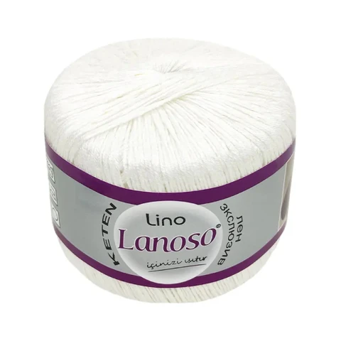 Włóczka Lanoso Lino 955 / biel
