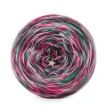 KOKONEK_Melanż Soft R115 - Butelkowa zieleń/absynt/róż/gorący róż / 4 nitki / 375 m / 100 g - GOTOWY