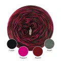 KOKONEK_Melanż Soft R111 - Czerń/piwonia/bordo/khaki / 4 nitki / 375 m / 100 g - GOTOWY