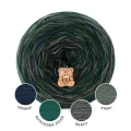 KOKONEK_Melanż Soft R110 - Granat/butelkowa zieleń/grafit/khaki / 4 nitki / 375 m / 100 g - GOTOWY