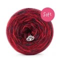 KOKONEK_Melanż Soft R107 - Bordo/czerwień/intensywna czerwień/ciemny szary / 4 nitki / 375 m / 100 g - GOTOWY