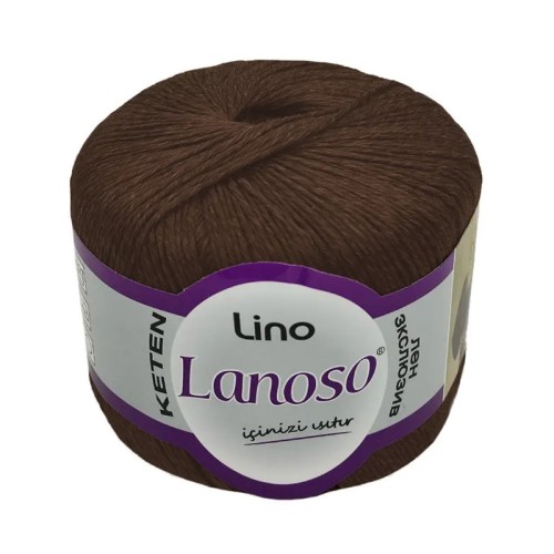Włóczka Lanoso Lino 924 / czekoladowy