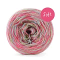 KOKONEK_Melanż Soft R105 - Arbuz/baby blue/beż/matcha / 4 nitki / 375 m / 100 g - GOTOWY
