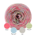 KOKONEK_Melanż Soft R105 - Arbuz/baby blue/beż/matcha / 4 nitki / 375 m / 100 g - GOTOWY