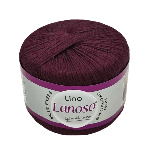 Włóczka Lanoso Lino 978 / śliwka