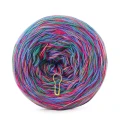 KOKONEK_Melanż Soft R112 - Absynt/gorący róż/niebieski/koral / 4 nitki / 375 m / 100 g - GOTOWY