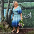 Zestaw na sukienkę Old Fairytale F05 / Kokonki Nature / Granat/atrament/szafir/niebieski/błękit/patyna + dawca granat + dawca patyna