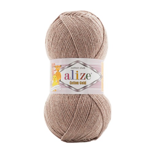 Włóczka Alize Cotton Gold 960 / jasny brąz melanż / 100g