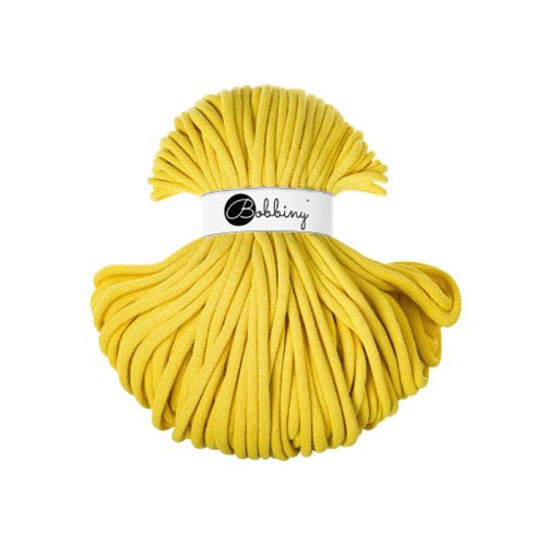 Sznurek pleciony bawełniany Bobbiny Jumbo / Kanarek / Canary Yellow / 9mm / 100m