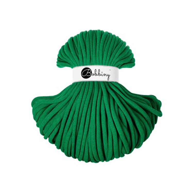 Sznurek pleciony bawełniany Bobbiny Jumbo / Jadeit / Jade Green / 9mm / 100m