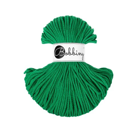 Sznurek pleciony bawełniany Bobbiny Junior / Jadeit / Jade Green / 3mm / 100m