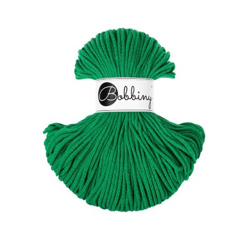 Sznurek pleciony bawełniany Bobbiny Junior / Jadeit / Jade Green / 3mm / 100m