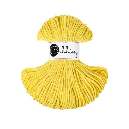 Sznurek pleciony bawełniany Bobbiny Junior / Kanarek / Canary Yellow / 3mm / 100m