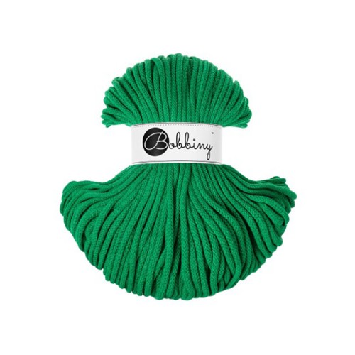 Sznurek pleciony bawełniany Bobbiny Premium / Jadeit / Jade Green / 5mm / 100m
