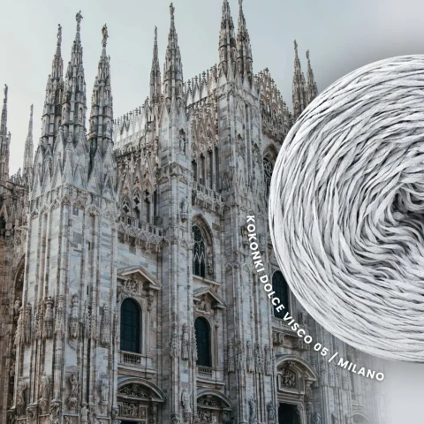 Włóczka KOKONKI Dolce Visco - Milano / szary 05 / ~700 m / 200 g