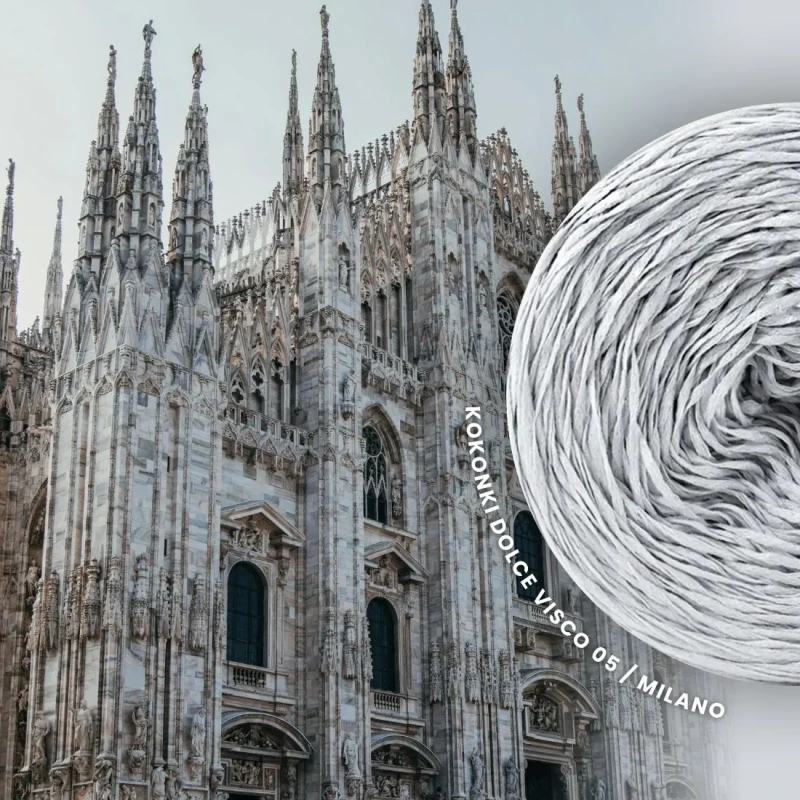 Włóczka KOKONKI Dolce Visco - milano / szary 05 / ~700 m / 200 g