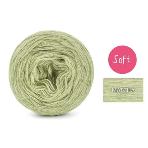 KOKONEK_Mono Soft jeden kolor - matcha / 3 nitki / 1000m / 200 g - GOTOWY