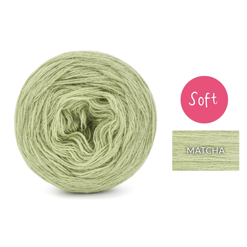 KOKONEK_Mono Soft jeden kolor - matcha / 3 nitki / 1000m / 200 g - GOTOWY