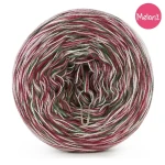 KOKONEK Melanż ReCotton MR27 - Blady fiolet/biel/jodła/bordo / 4 nitki / 400 m / 100 g  - GOTOWY
