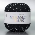 Włóczka z koralikami Pru Yarns Mermaid Tears / czerń