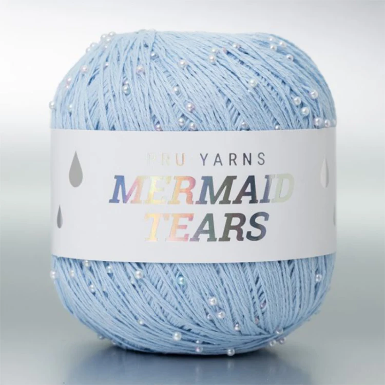 Włóczka z koralikami Pru Yarns Mermaid Tears / chmurka