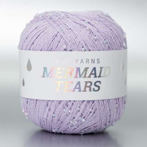 Włóczka z koralikami Pru Yarns Mermaid Tears / lilak