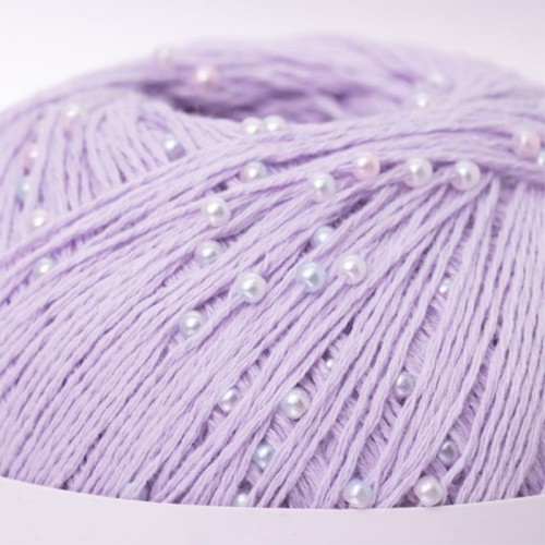 Włóczka z koralikami Pru Yarns Mermaid Tears / lilak