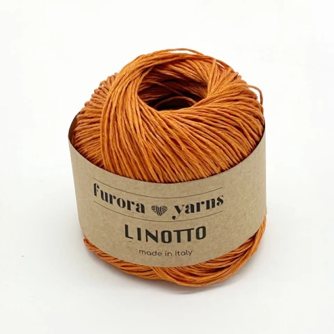Włóczka Furora Yarns Linotto / pomarańcza