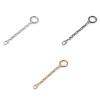 Karabińczyk metalowy z łańcuszkiem / ciemny nikiel / 20 mm / 1 szt / 940669