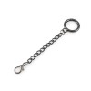 Karabińczyk metalowy z łańcuszkiem / ciemny nikiel / 20 mm / 1 szt / 940669