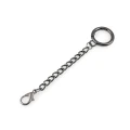 Karabińczyk metalowy z łańcuszkiem / ciemny nikiel / 20 mm / 1 szt / 940669