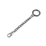 Karabińczyk metalowy z łańcuszkiem / ciemny nikiel / 20 mm / 1 szt / 940669