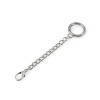 Karabińczyk metalowy z łańcuszkiem / nikiel / 20 mm / 1 szt / 940669