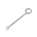 Karabińczyk metalowy z łańcuszkiem / nikiel / 20 mm / 1 szt / 940669