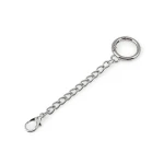 Karabińczyk metalowy z łańcuszkiem / nikiel / 20 mm / 1 szt / 940669