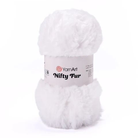 Włóczka YarnArt Nifty Fur 8401 / biel
