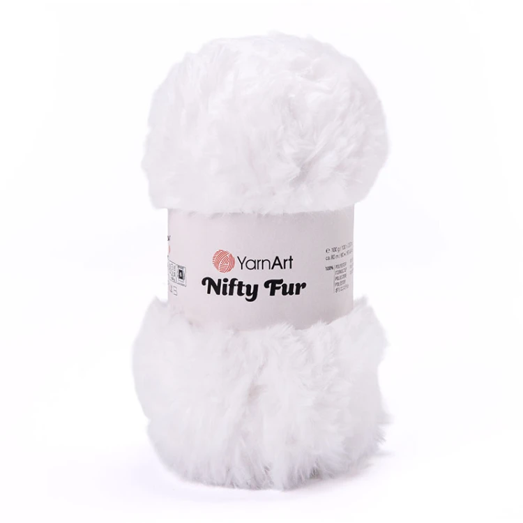 Włóczka YarnArt Nifty Fur 8401 / biel