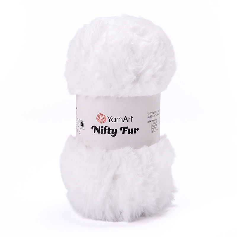 Włóczka YarnArt Nifty Fur 8401 / biel