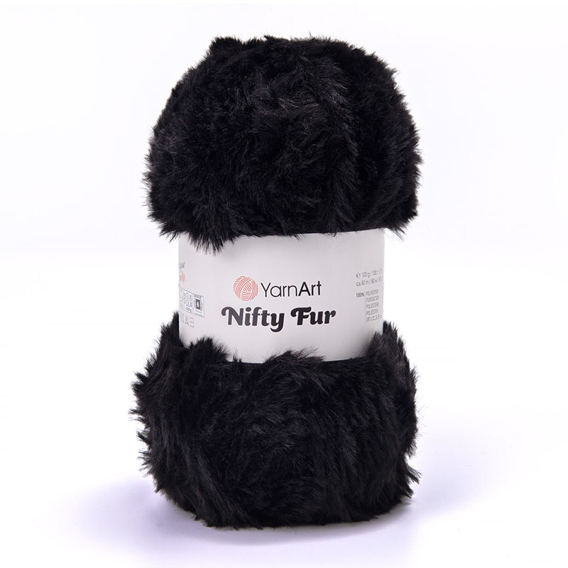 Włóczka YarnArt Nifty Fur 8402 / czerń