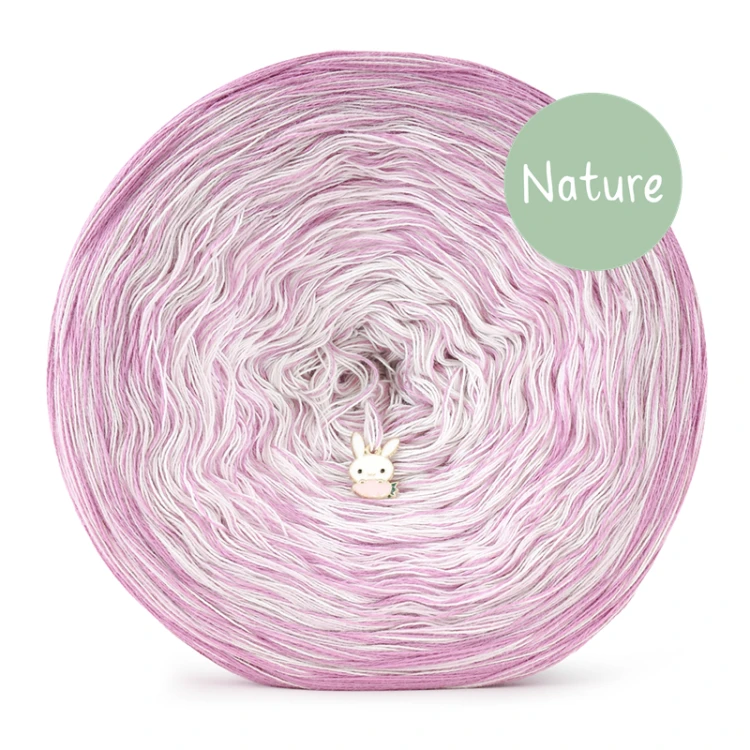 KOKONEK Nature Kish Rare R225 Raspberry Gum - Wrzos/perłowy róż/jasny róż/beza + 1 nitka wrzos + 1 nitka beza