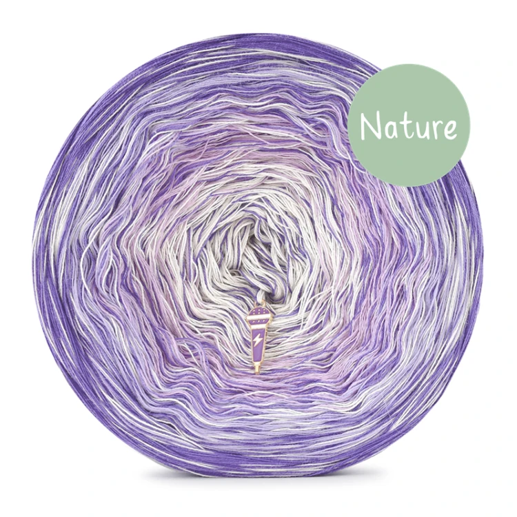 KOKONEK Nature Kish Rare R227 Purple Rain - Hiacynt/lawenda/ametyst/beza + 1 nitka hiacynt + 1 nitka beza