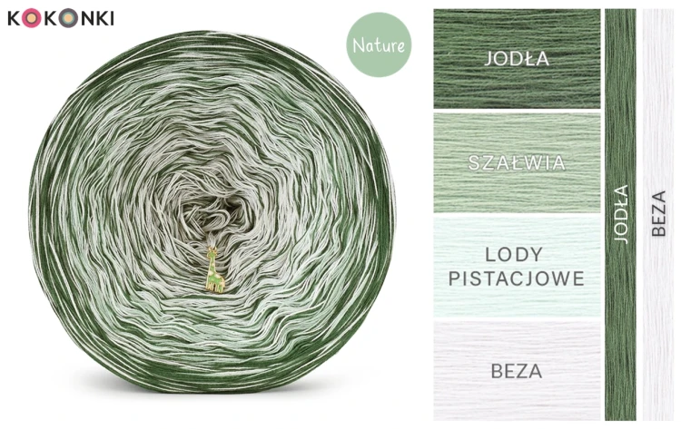 KOKONEK Nature Kish Rare R228 Fresh Thyme - Jodła/szałwia/lody pistacjowe/beza + 1 nitka jodła + 1 nitka beza