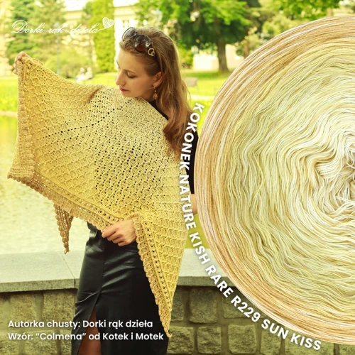 KOKONEK Nature Kish Rare R229 Sun Kiss - Biszkopt/rumianek/masełkowy/beza + 1 nitka biszkopt + 1 nitka beza