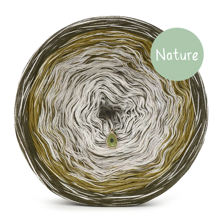 KOKONEK Nature Kish Rare R230 Olive Tree - Khaki/ciemna oliwka/popielaty/beza + 1 nitka khaki + 1 nitka beza