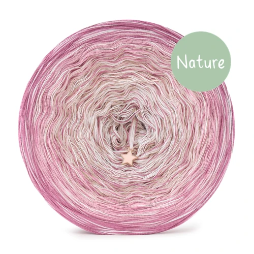 KOKONEK Nature Kish Rare R231 Peony Garden - Zgaszony róż/malinowy róż/brudny róż/beza + 1 nitka zgaszony róż + 1 nitka beza