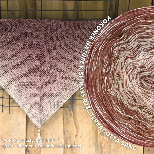 KOKONEK Nature Kish Rare R232 Terracotta Sand - Glina/kakao/beż/beza + 1 nitka glina + 1 nitka beza
